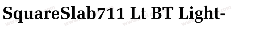 SquareSlab711 Lt BT Light字体转换